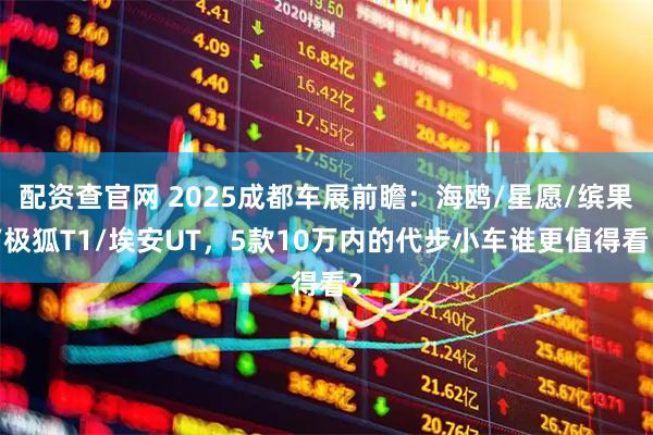 配资查官网 2025成都车展前瞻：海鸥/星愿/缤果/极狐T1/埃安UT，5款10万内的代步小车谁更值得看？