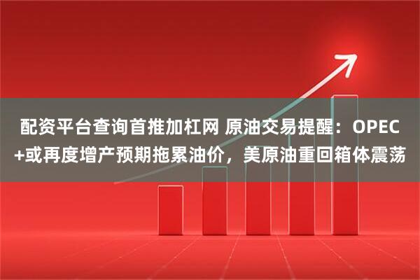 配资平台查询首推加杠网 原油交易提醒：OPEC+或再度增产预期拖累油价，美原油重回箱体震荡